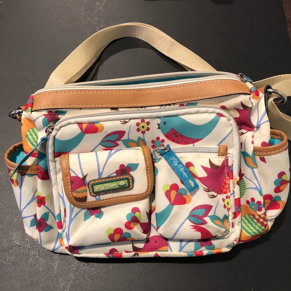 Lilly bloom triple section satchel